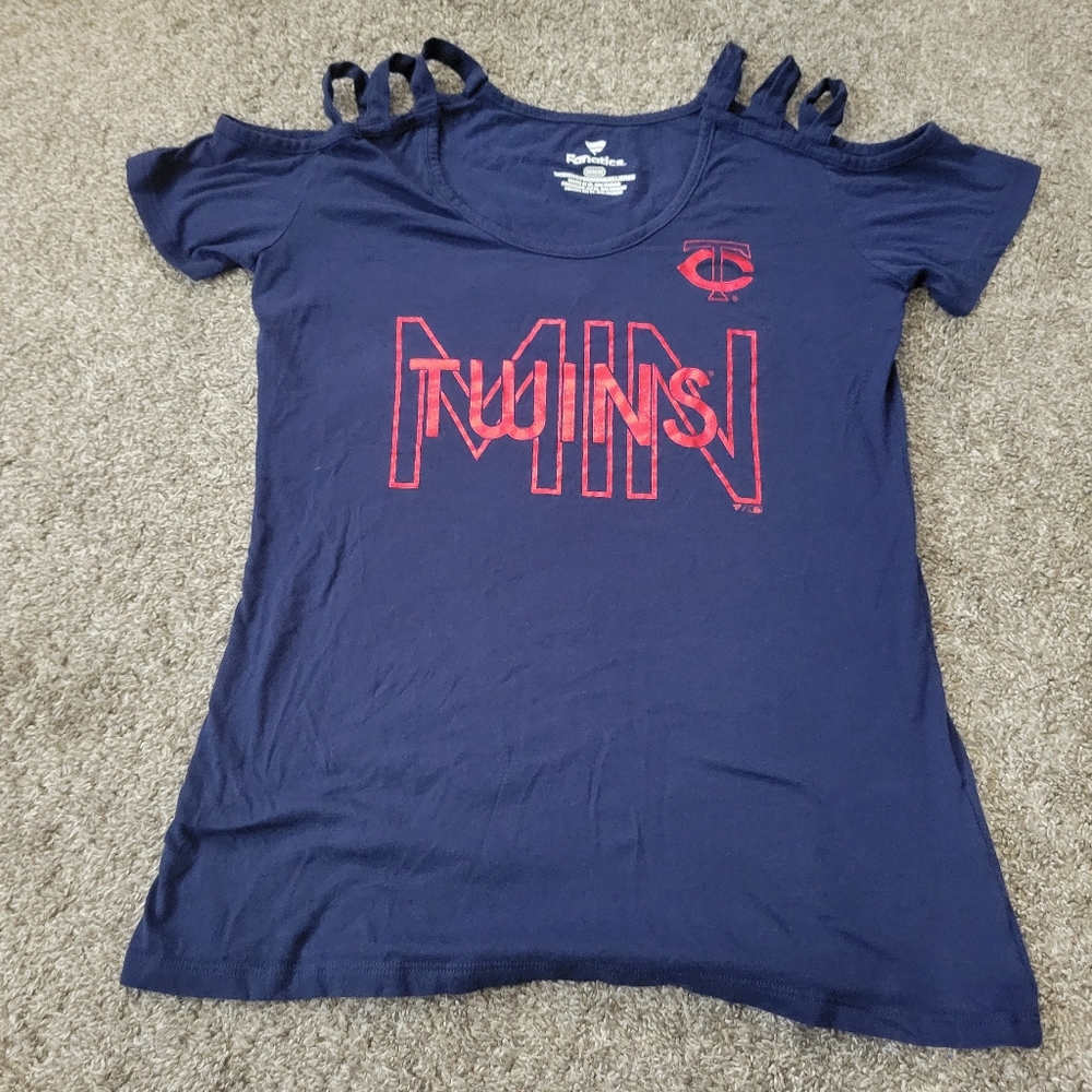 Women's Minnesota Twins Cold Shoulder Tee